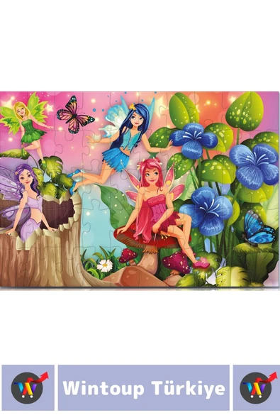 Premium Seri Eğlenceli El Göz Koordinasyon Beceri Geliştirici Çocuk 2X50 Parça PUZZLE PERİ DİYARI - 3