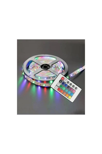 Animasyonlu Rgb Şerit Led Işık Aydınlatma Seti Tak Çalıştır Kumandalı Adaptörlü conti - 3