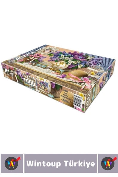 Premium Eğlenceli El Göz Koordinasyon Beceri Görsel Algı Geliştirici Çocuk 1000 Pr. PUZZLE LEYLAKLAR - Resim 2