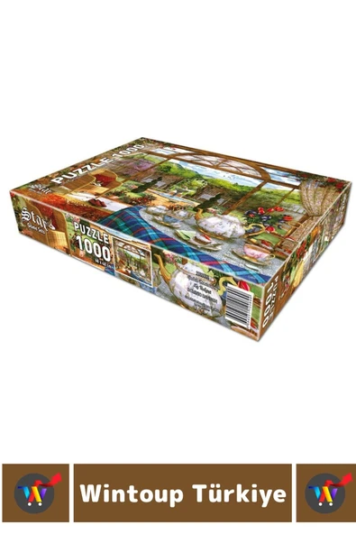 Eğlenceli El Göz Koordinasyon Beceri Görsel Algı Geliştirici Çocuk 1000 Parça PUZZLE KIŞ BAHÇESİ - 2