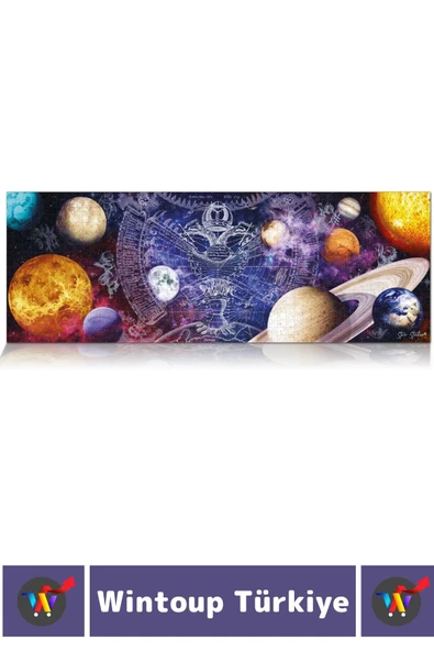 Eğlenceli Koordinasyon Beceri Görsel Algı Geliştirici Çocuk 1000 Parça PUZZLE UZAYIN DERİNLİKLERİ - 3