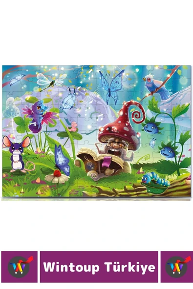 Premium Seri Eğlenceli El Göz Koordinasyon Beceri Geliştirici Çocuk 2x100 PUZZLE MANTAR DEDE - Resim 3