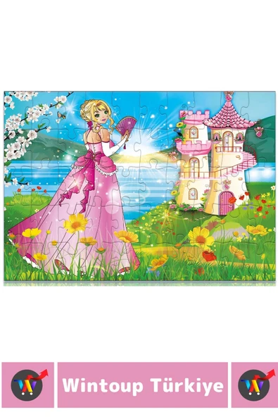 Eğlenceli El Göz Koordinasyon Beceri Geliştirici Çocuk 2X50 Parça PUZZLE SONBAHAR VE YAZ PRENSESLERİ - 3