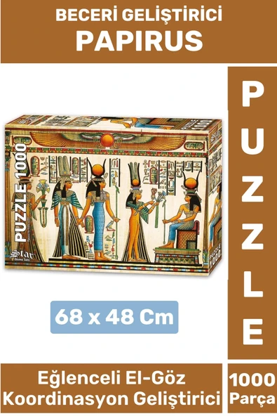 Premium Eğlenceli El Göz Koordinasyon Beceri Görsel Algı Geliştirici Çocuk 1000 Parça PUZZLE PAPIRUS ürün görseli