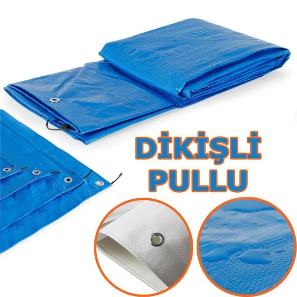 Ebatlı Su Geçirmez Pullu Çadır Branda Tente 7x8 m - 3