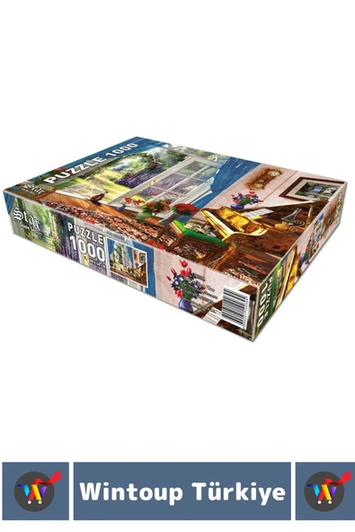 El Göz Koordinasyon Beceri Görsel Algı Geliştirici 1000 Parça Çocuk PUZZLE KAPI ARASINDAN MANZARA - 2