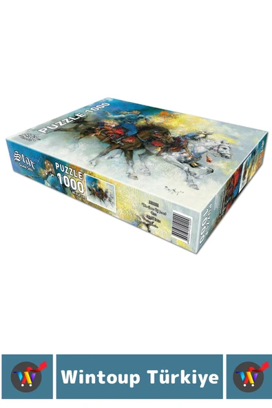 Premium Eğlenceli El Göz Koordinasyon Beceri Görsel Algı Geliştirici Çocuk 1000 Parça PUZZLE CİRİT - Resim 2