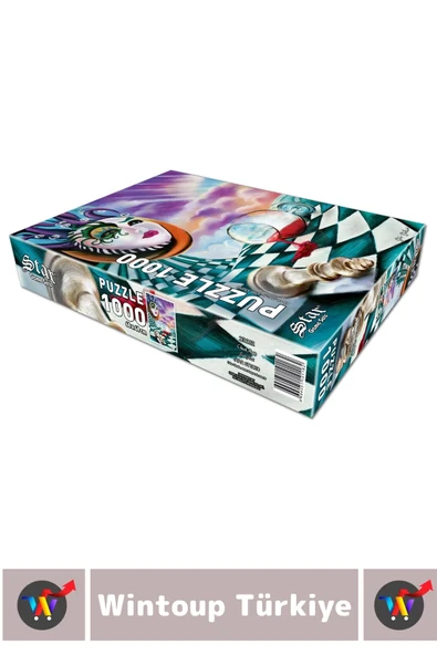 Özel Eğlenceli El Göz Koordinasyon Beceri Görsel Algı Geliştirici Çocuk 1000 Parça PUZZLE ŞAH MAT - 2