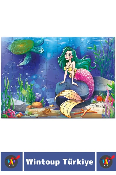 Özel Eğlenceli El Göz Koordinasyon Problem Çözme Beceri Geliştirici Çocuk PUZZLE DENİZ KIZI MİSHELL - Resim 2
