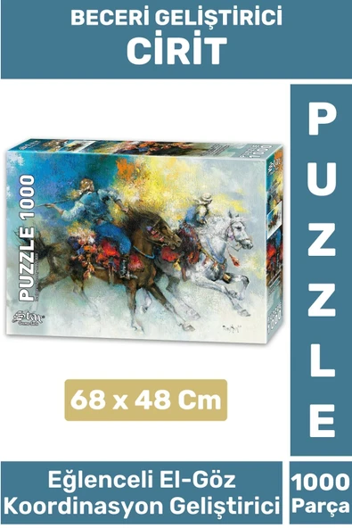 Premium Eğlenceli El Göz Koordinasyon Beceri Görsel Algı Geliştirici Çocuk 1000 Parça PUZZLE CİRİT ürün görseli