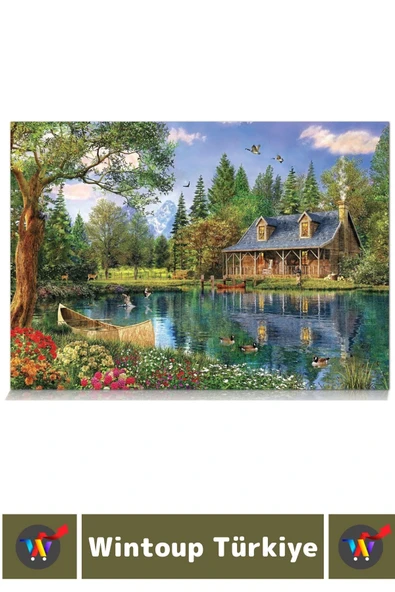 Premium Eğlenceli El Göz Koordinasyon Hafıza Beceri Geliştirici 1500 Parça PUZZLE KRİSTAL GÖL - 3