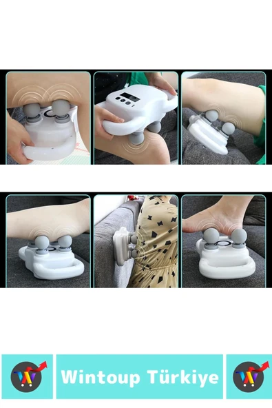 Ergonomik Kol Bacak Sırt Bel 4 Başlıklı Yoğunluk Ayarlamalı 20 Hız Seviyeli Type C Şarj Masaj Aleti - 5