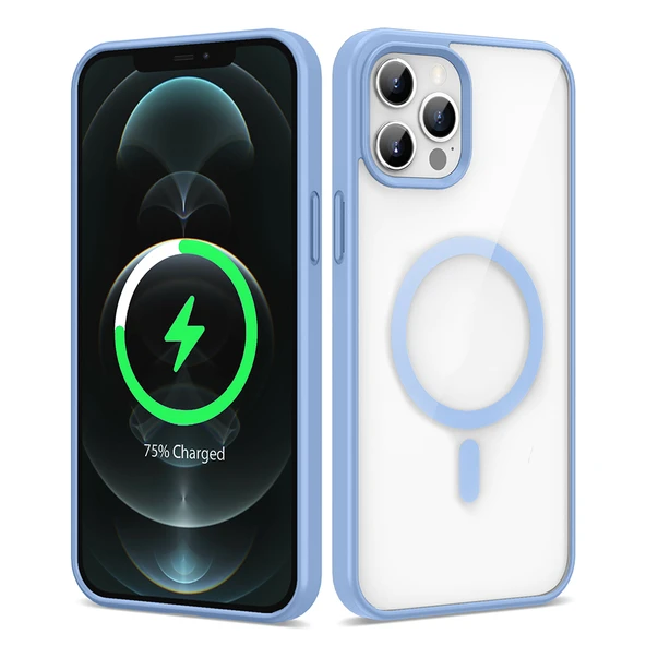iPhone 12 Pro Max Kılıf Magsafe Wireless Şarj Özellikli Silikon Ege Kapak kılıf - 10