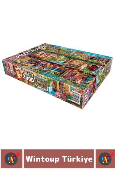 Premium Eğlenceli El Göz Koordinasyon Hafıza Beceri Geliştirici 2000 Parça PUZZLE RAFTAKİ BAHÇE - Resim 2