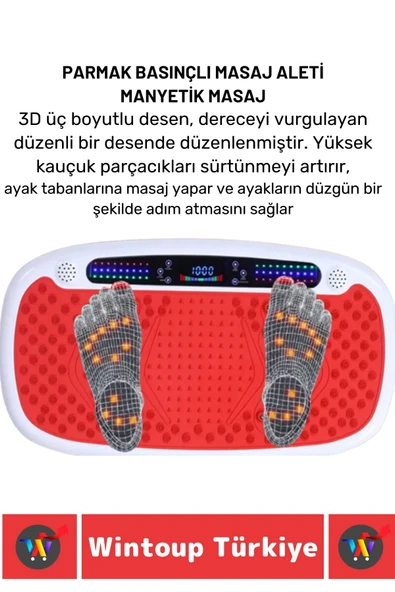 Kol Bacak Karın 4 Programlı Uzaktan Kumandalı Yüksek Titreşimli Fitness Spor Masaj Cihazı - 3