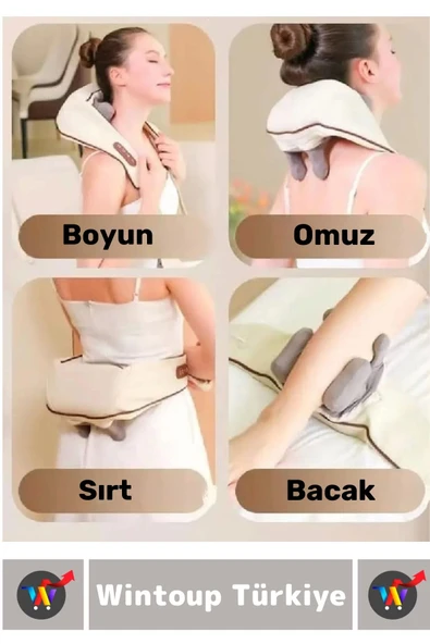 Ergonomik Kol Bacak Sırt Bel Boyun Isıtma Özellikli Kompakt Spor Fitness Kas Gevşetici Masaj Aleti - 3