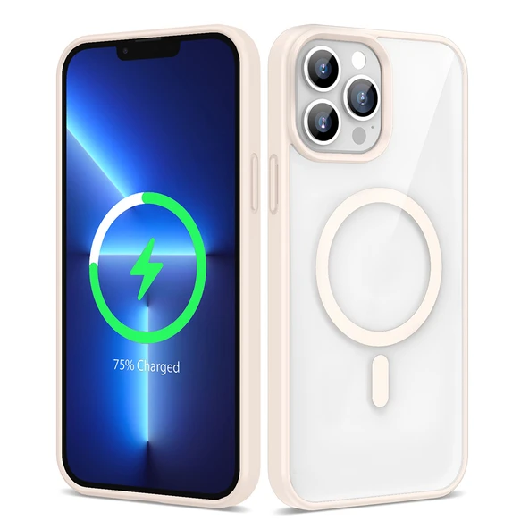 iPhone 13 Pro Max Kılıf Magsafe Wireless Şarj Özellikli Silikon Ege Kapak - Resim 10