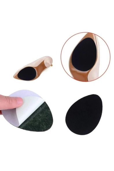 2 li Topuklu Ayakkabı Altına Yapışan Kaydırmaz Kauçuk Ped Düşme Önleyici Tabanlık - 2