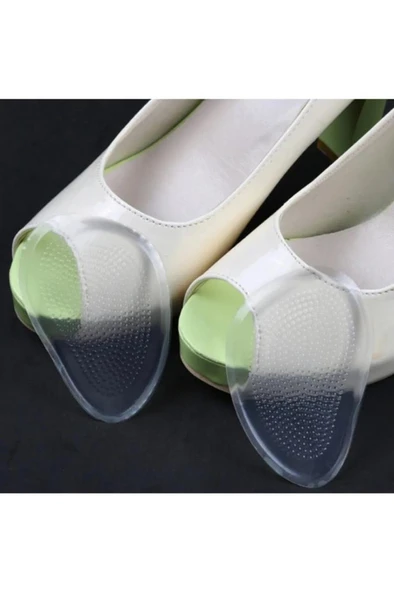 2 li Silikon Kadın Topuklu Ayakkabı Tabanı Ayak Kaydırmaz Tabanlık Yapışkanlı Jel Tabanlığı - 5