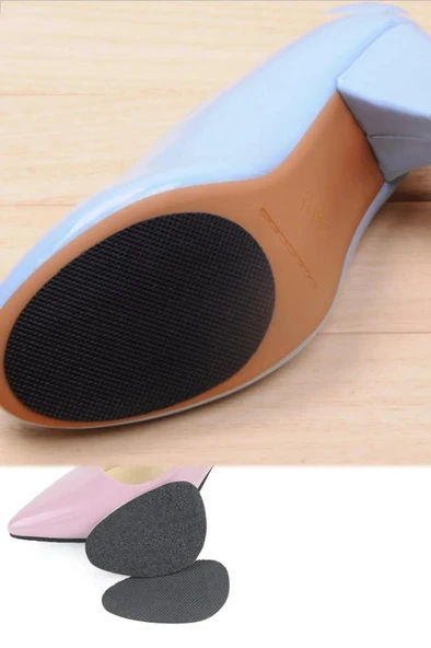 2 li Topuklu Ayakkabı Altına Yapışan Kaydırmaz Kauçuk Ped Düşme Önleyici Tabanlık - 6