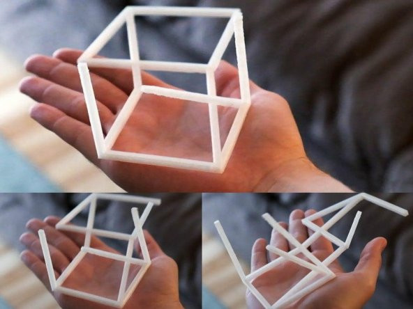 Anamorfik Optik Yanılsama 3D Küp Dekoratif Organik Plastikten