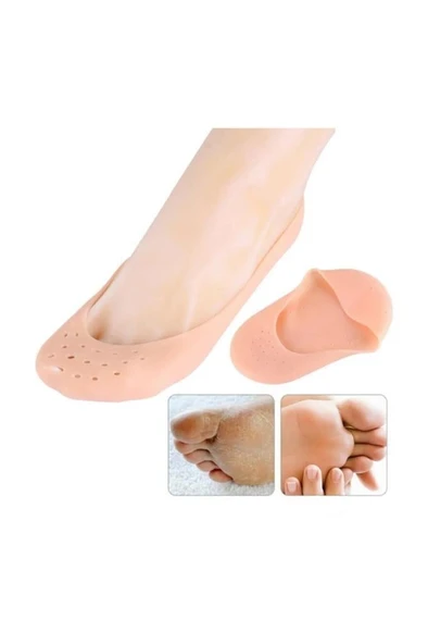 2 li Silikon Ayak Bakım Çorabı Topuk Nasırı Çatlak Giderici Nemlendirici Patik Jel Çorap - 10