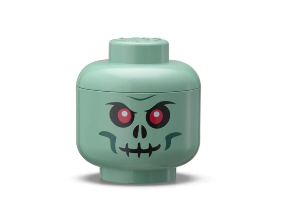 LEGO Storage 5008081 Minifigure Head Skeleton Skull Sand Green Mini - 2