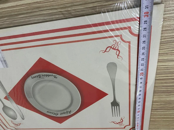 100 Adet Amerikan Servis Kağıdı Sunum Servis Kağıdı Büyük Boy 30x40 cm - 9