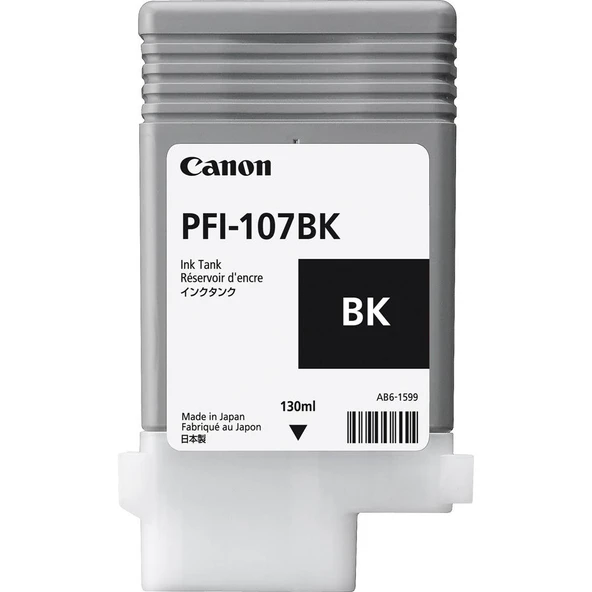 Canon PFI-107BK Black Siyah Plotter Kartuş IPF770-775 ürün görseli