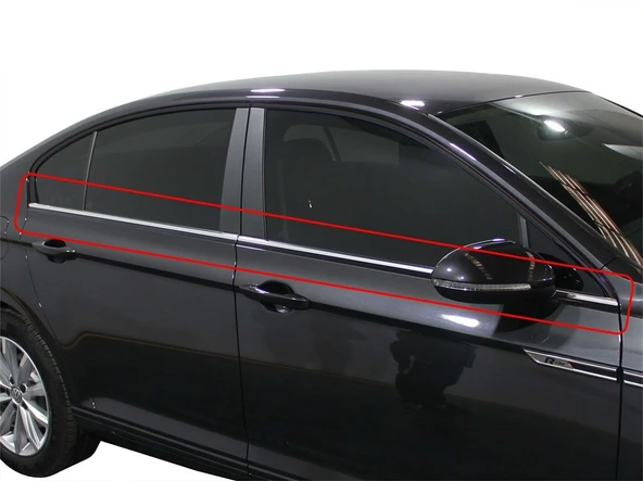 VW Passat B8.5 Cam Çıtası 4 Prç Krom 2019 ve Sonrası ürün görseli