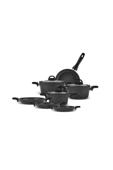Karaca Biogranit Eliz V2 10 Parça Tencere Seti Black - 6