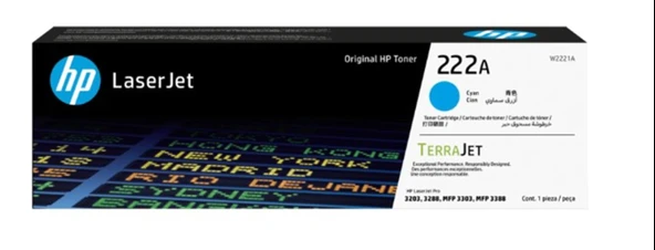 Hp 222A Cyan Mavi 1.200 Sayfa Toner W2221A ürün görseli