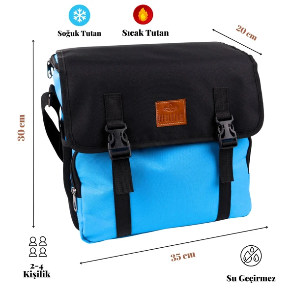 Perlotus Yalıtımlı Termos Piknik Kamp Çantası Büyük Boy 16 Lt Su Geçirmez - 12