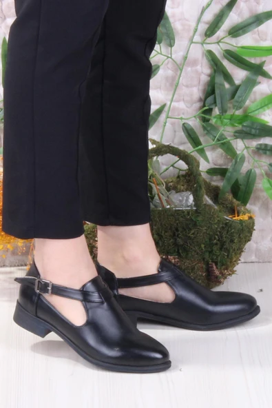 Mehmet Mete 42401 Siyah Saten Fashion Tokalı Yumuşak Esnek Kadın Ayakkabı ürün görseli