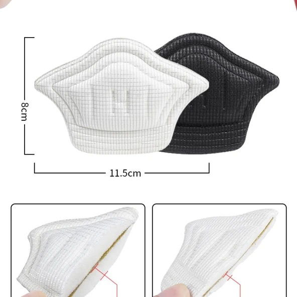 Unisex 5 mm Ayakkabı Bot Topuk Daraltma Vurma Önleyici Kumaş Topuk Koruyucu Ped Yastığı - 6