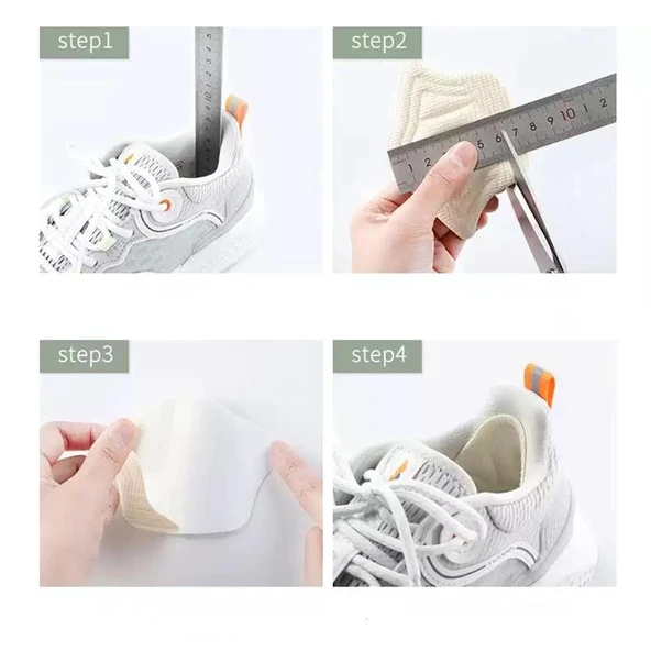Unisex 5 mm Ayakkabı Bot Topuk Daraltma Vurma Önleyici Kumaş Topuk Koruyucu Ped Yastığı - 3