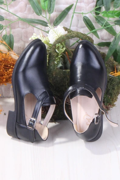 Mehmet Mete 42401 Siyah Saten Fashion Tokalı Yumuşak Esnek Kadın Ayakkabı - Resim 5