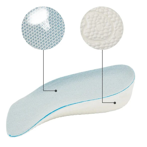 3.5 cm Kadın Gizli Topuk Yükseltici Boy Uzatıcı Ortopedik Tabanlık Köpük Ayakkabı Tabanlığı - Resim 7