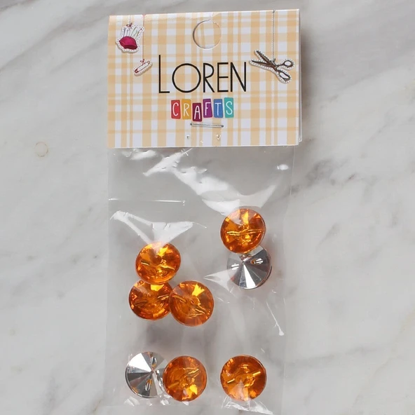 Loren Crafts turuncu 8 li düğme - 205 ürün görseli