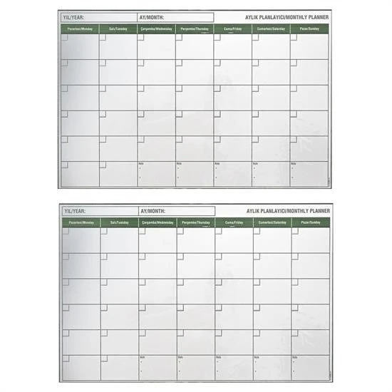 BUFFER® Manyetik Yapışkanlı Bir Aylık Program Planlayıcı Takvim 85x56 cm - 3