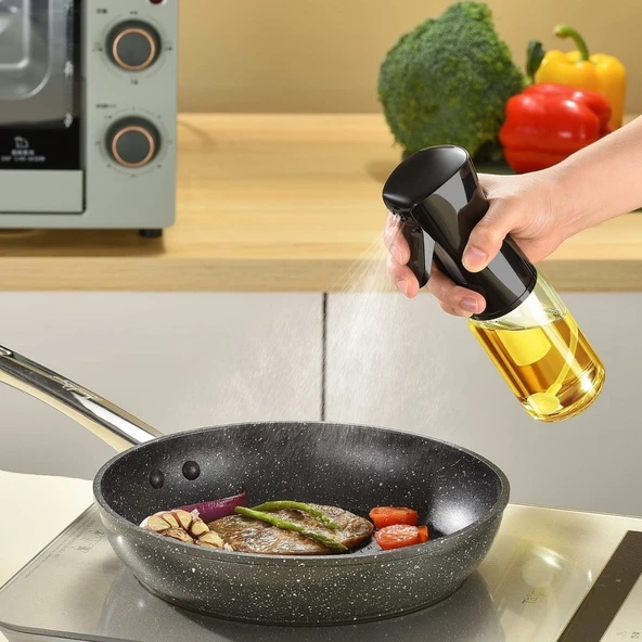 BUFFER® Çok Amaçlı Cam Şişe Püskürtmeli Dağıtıcı Yağdanlık Limonluk Sirke Sosluk Spreyi - 5