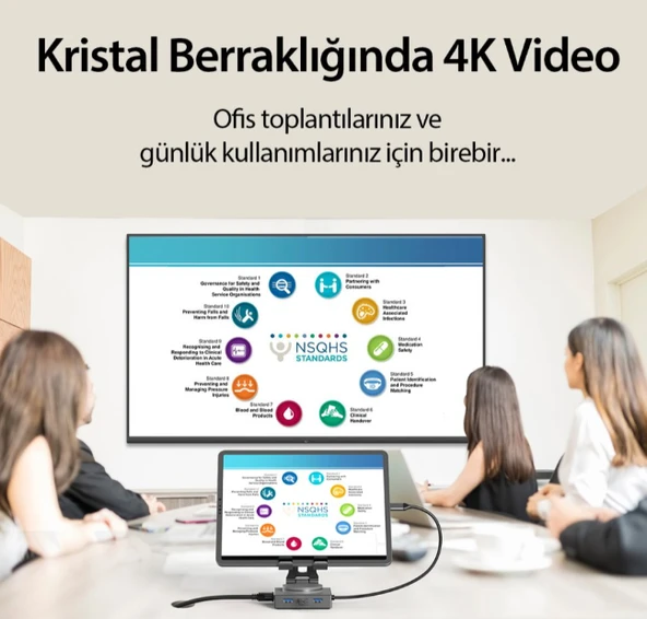 10in1 USB-C Hub – 4K HDMI, 100W PD Şarj, Ultra Hızlı USB 3.1 & Gigabit Ethernet Destekli - 7