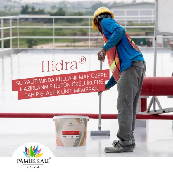Pamukkale Hidra Elyaflı Likit Su Yalıtım Boyası 20 Kg Beyaz - Resim 4