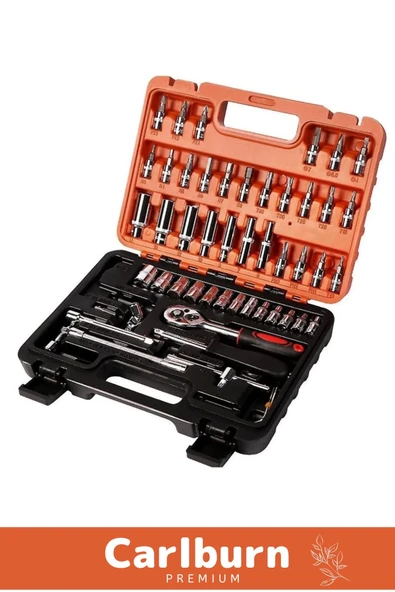 Özel Üretim Titanyum 1/4 Cırcırlı 53 Parça Lokma Tork Kombinasyon Anahtar Takımı Bits Uç Seti - 2