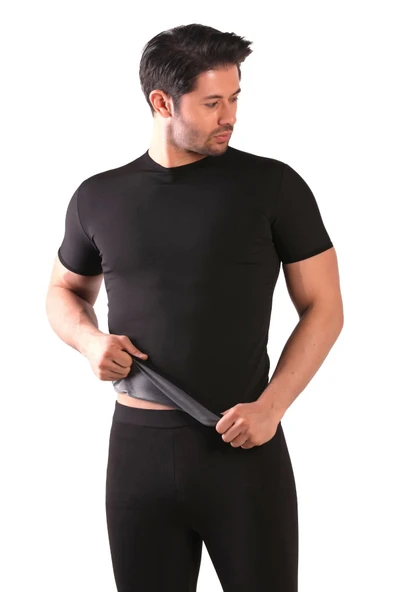 Özel Üretim Terleme Hızlandırıcı Rahat Şık Destekleyici Termal Sauna Kısa Kol Erkek Atlet - 2