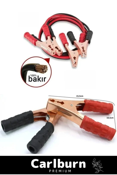 Çantalı 1200 Amper Oto %100 Bakır 0.50mm Kalın Kablo Güçlü Hızlı Şarj Akü Takviye Aktarım Kablosu - 2