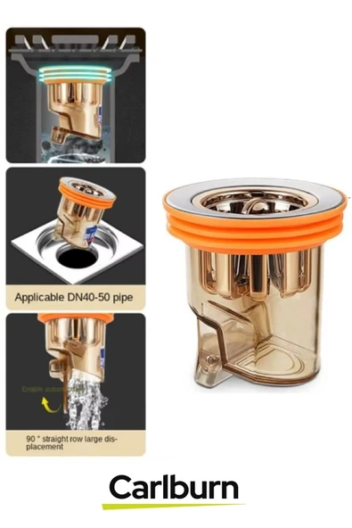 Premium Mutfak Banyo Standart DN40-DN50 Borularıyla Uyumlu Koku Geri Akış Önleyici Gider Aparatı - 3