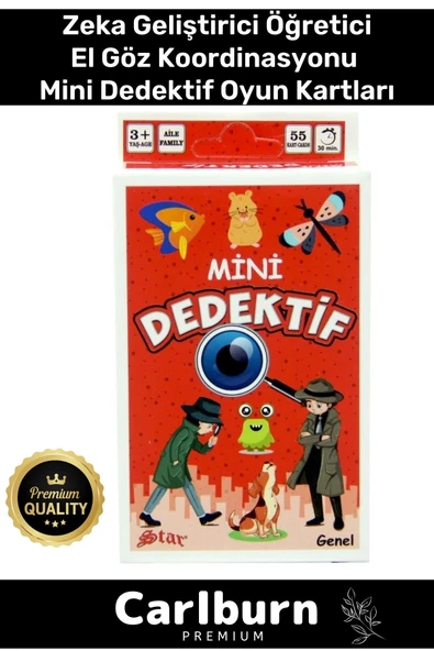 Özel Üretim Eğitici Zeka Geliştirici Öğretici Eğlence Aile 55 Parça Mini Dedektif Genel Oyun Kartı