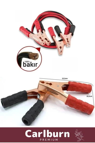 1. Kalite Çantalı Oto %100 Bakır 0.50mm Kalın Kablo 1200 Amper Güçlü Hızlı Şarj Akü Takviye Kablosu - 2