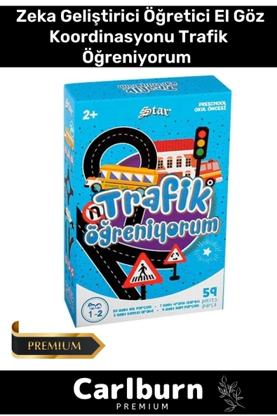 Eğitici Zeka Geliştirici Öğretici El Göz Koordinasyonu Aile Boyu Eğitim 59 Parça Trafik Öğreniyorum